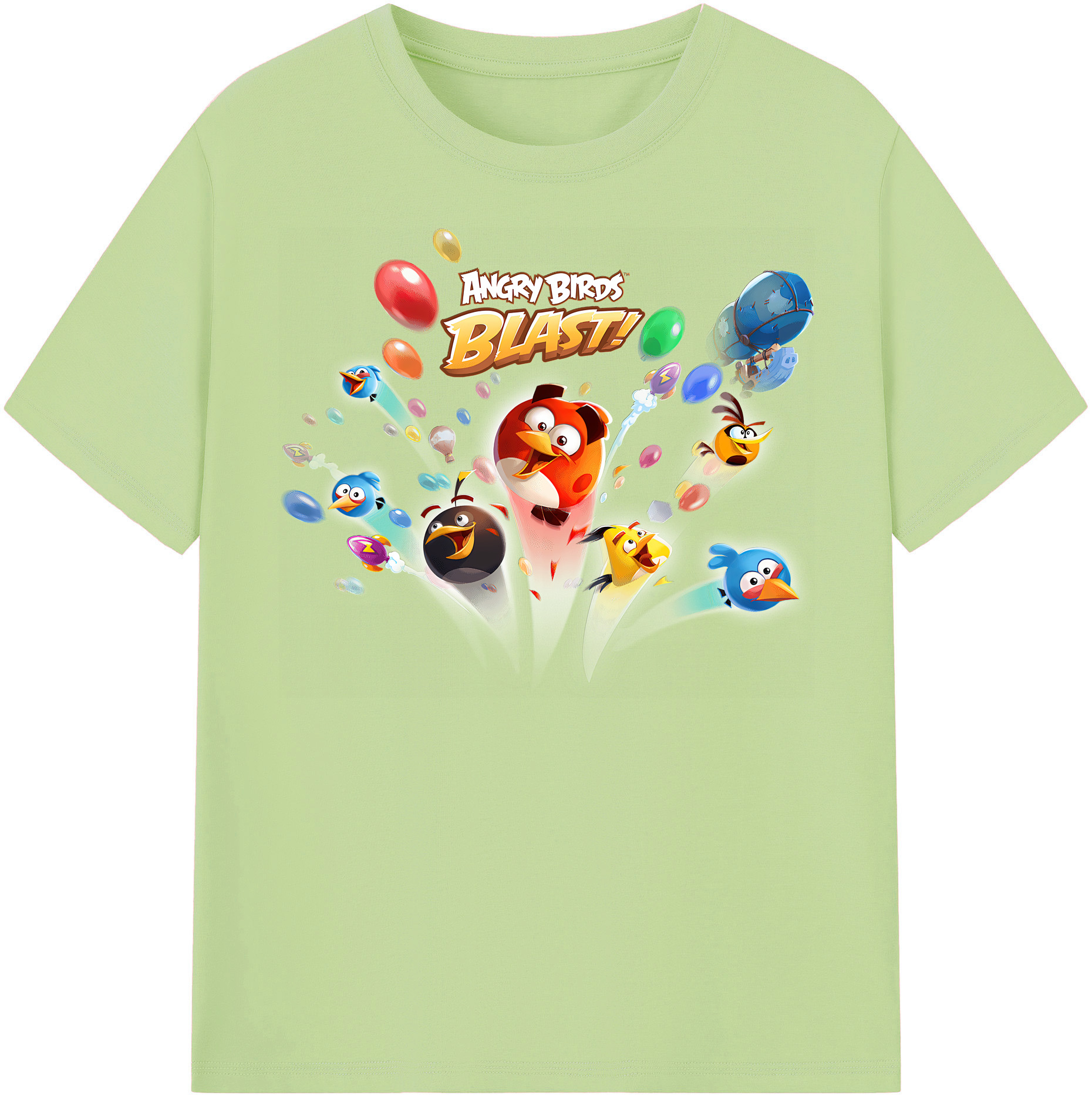 （画像用） Angry Birds アングリーバード 綿100％半袖Tシャツ（フロントプリント）